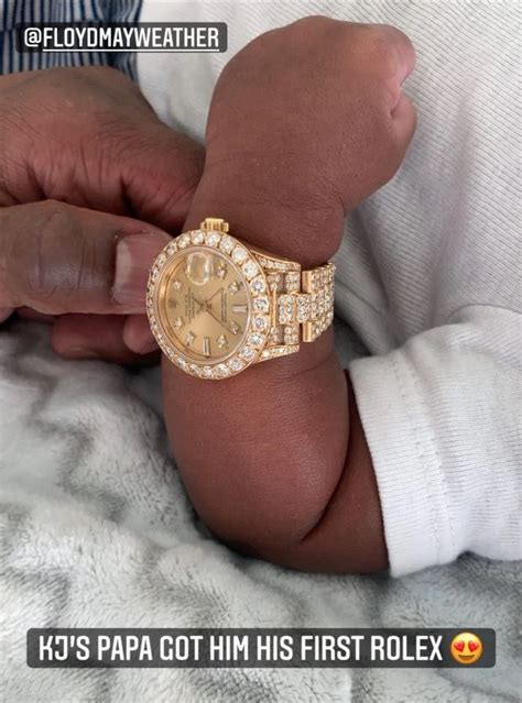 mayweather baby rolex|A Custom Diamond Rolex for a Newborn Is How .